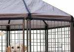 Powder Coating Metal Outdoor Dog Kennel House With Waterproof Cover