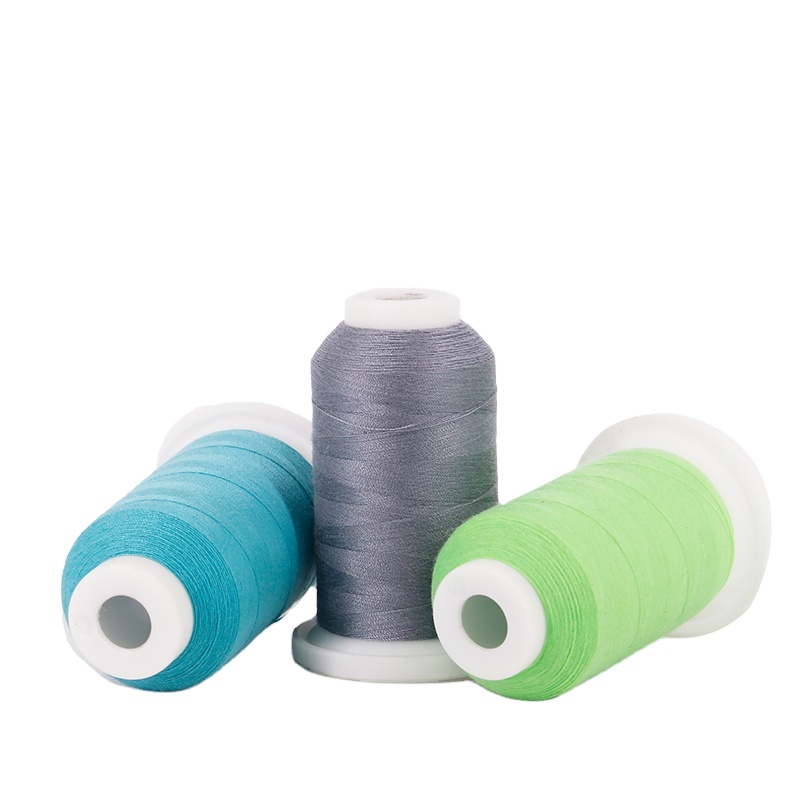 Mercerized Glow in the Dark Sewing Embroidery Thread for Filament Yarn Polyester