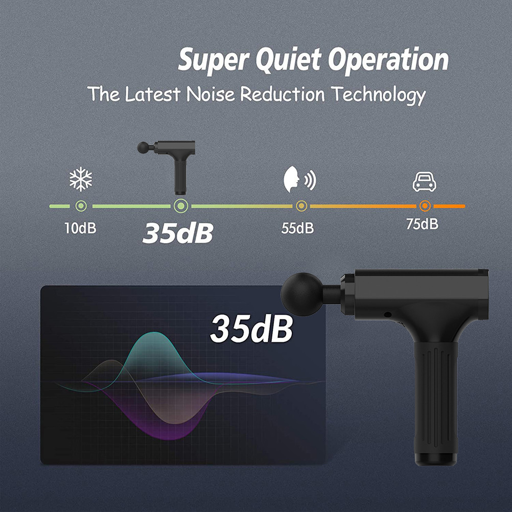 1000rpm 30 Speed Led Handheld Massager Gun Electric Deep Tissue Massager