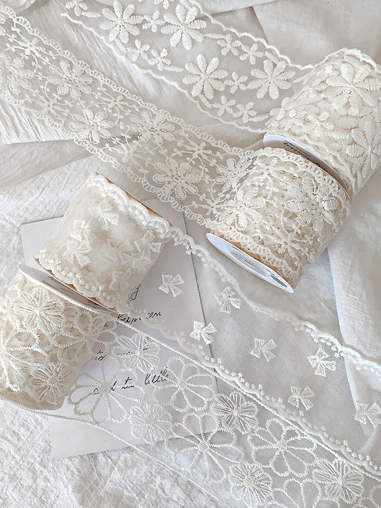 65mm Polyester Lace Ribbon for Wedding Decoration and Gift Packing