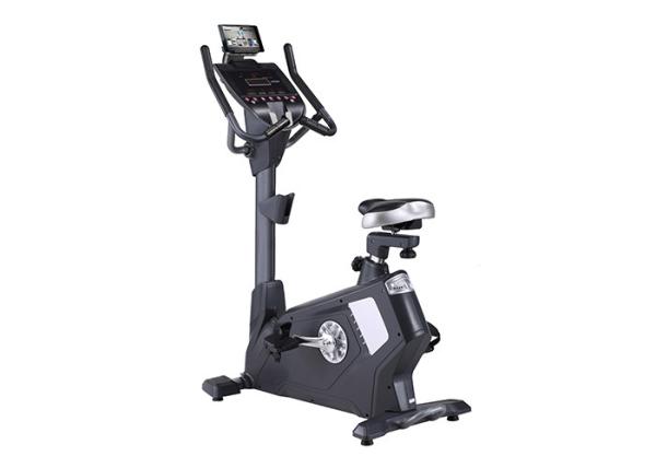 Black Resistance Upright Cycling Gym Equipment Spontaneous Electromagnetic