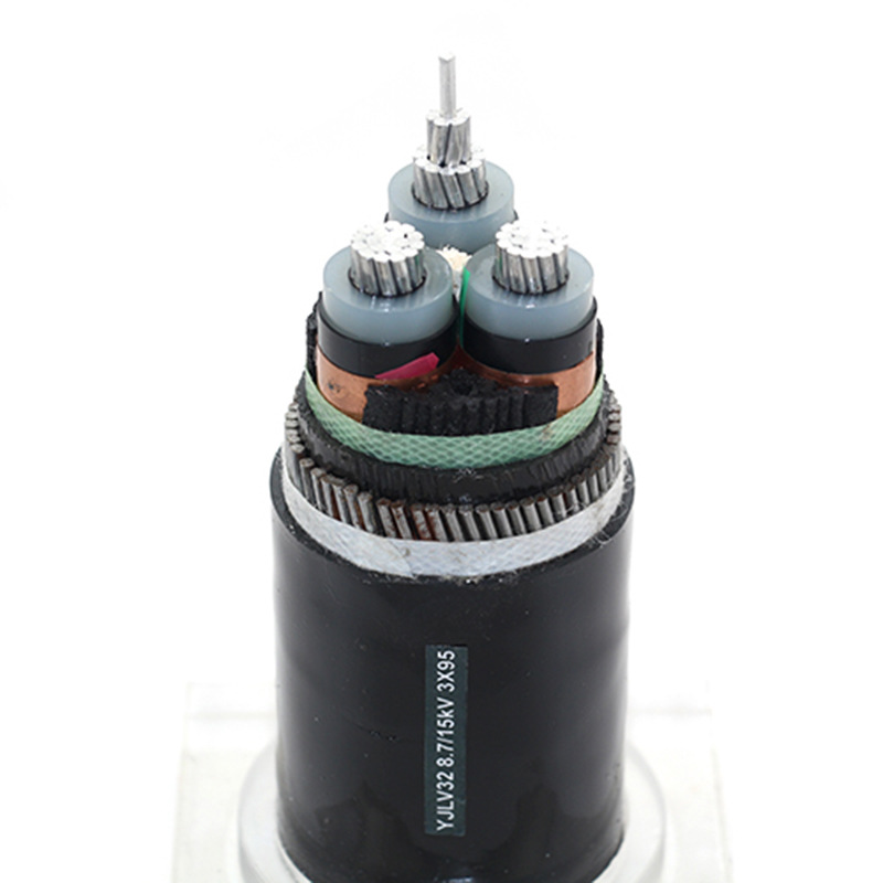 Black 110kV XLPE High Voltage Underground Cable 50mm For Construction