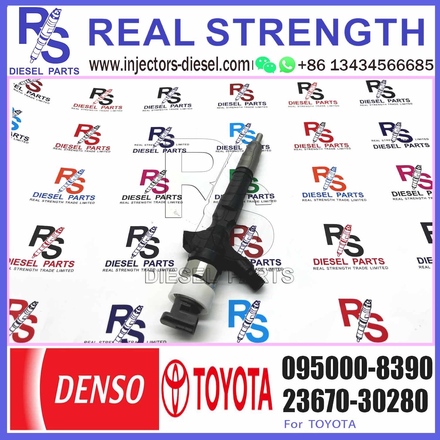 Construction Machinery Diesel Fuel Injector Nozzle 23670-30280 Common Rail Injector 095000-8390