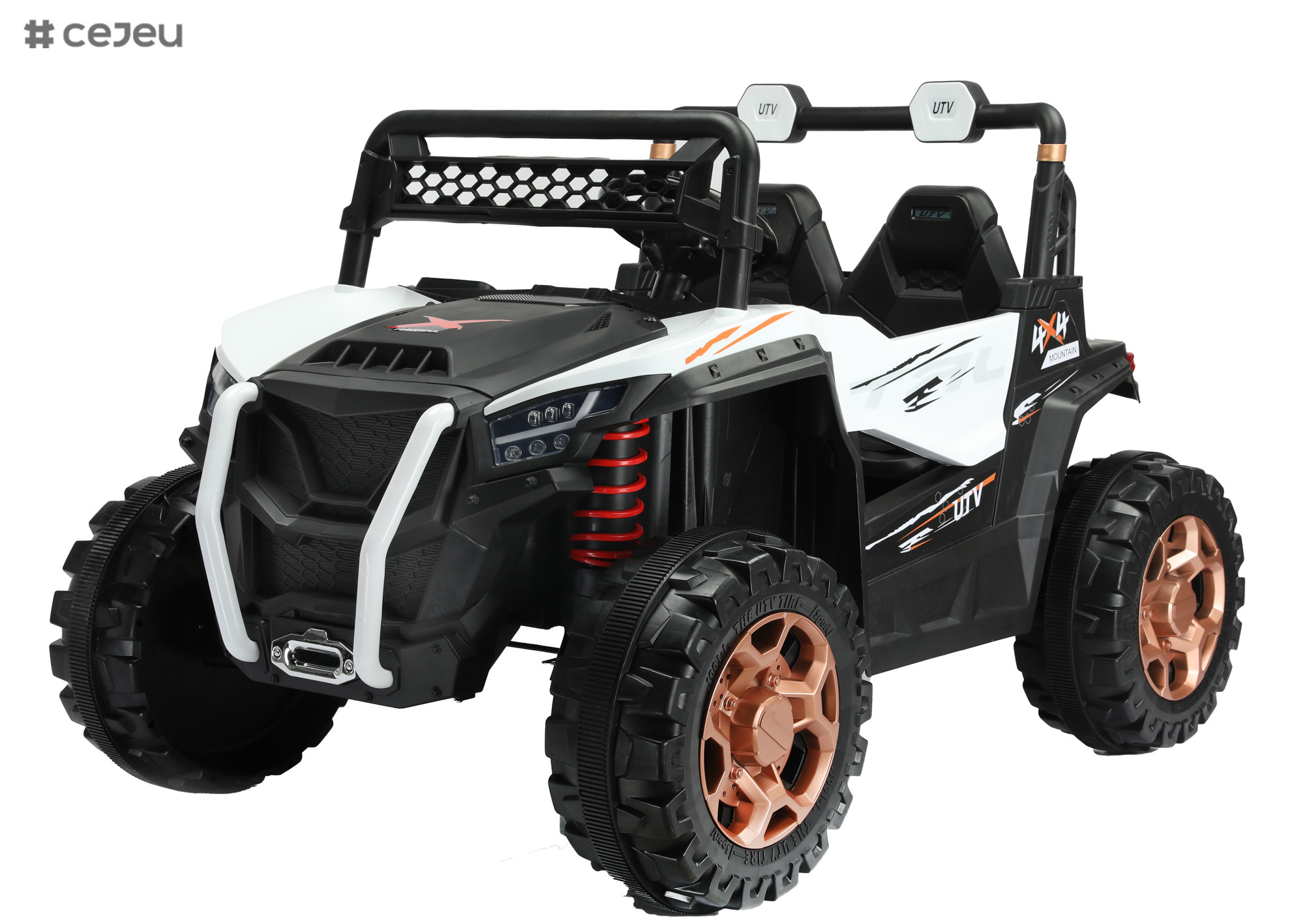 Powered Ride-On UTV with Ceiling,Kids Ride on Truck, Children Electric Ride on Car Parent Remote Control