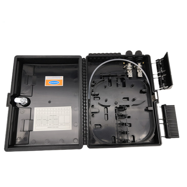 1 16 Core Outdoor Wall Mounted Fiber Optic Distribution Box with 1 8 PLC Splitter