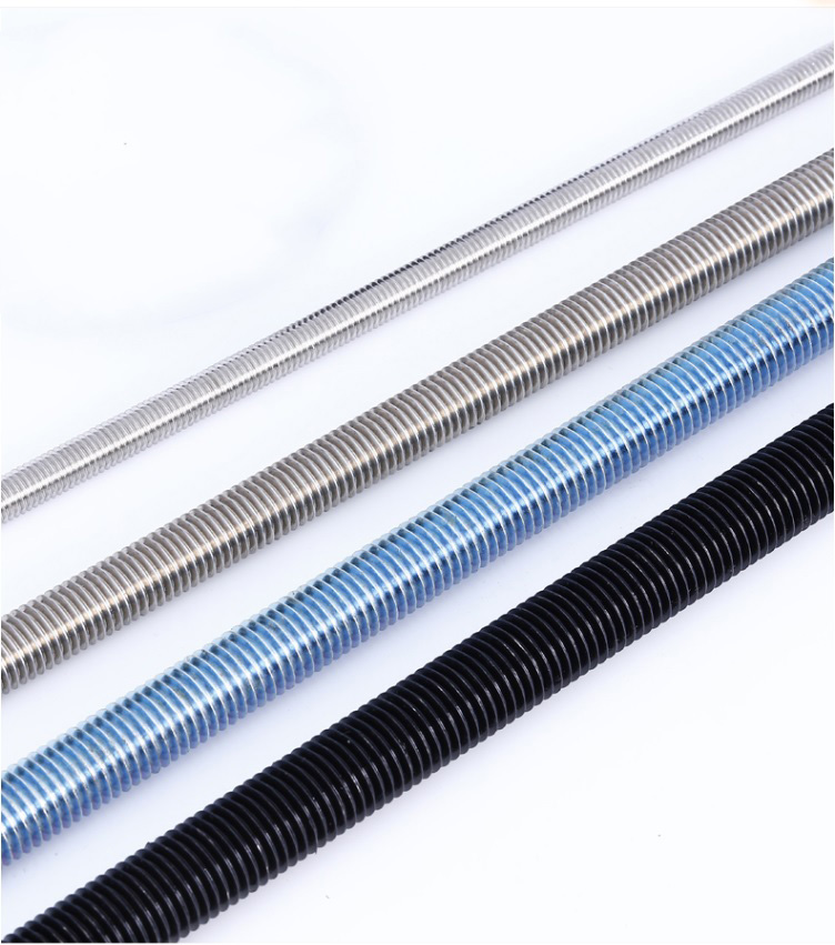 Customized Support Black Zinc Plated Steel Threaded Rods in Metric Measurement System