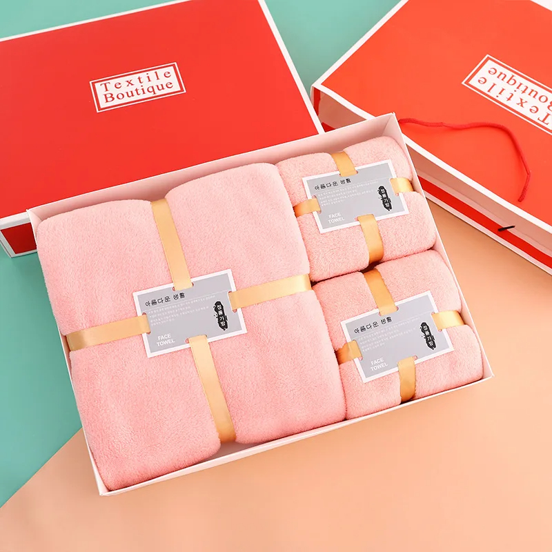 Mesh Bag and Gift Box Included Microfiber Adult Towel Set Bath Towel 70*140cm for SPA