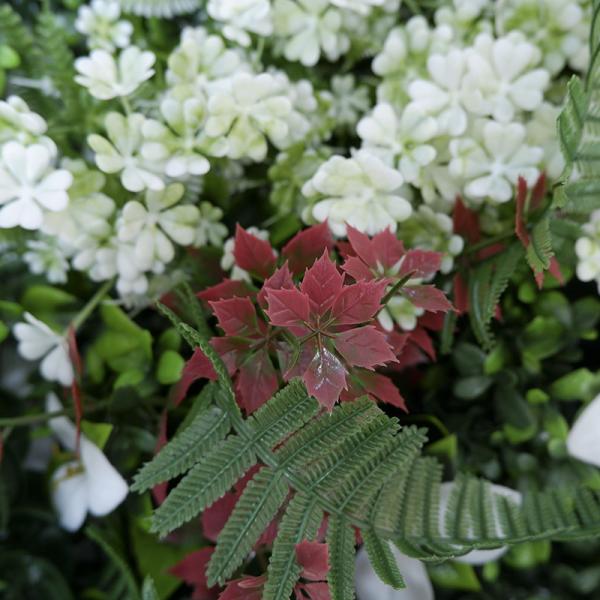 Outdoor Plastic Artificial Plant Wall Panel 30mm Vertical Garden Landscape