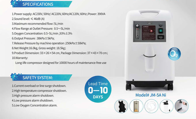 230va Portable Oxygen Concentrator PLC 7lts Dedakj 7L Home Oxygen Generator