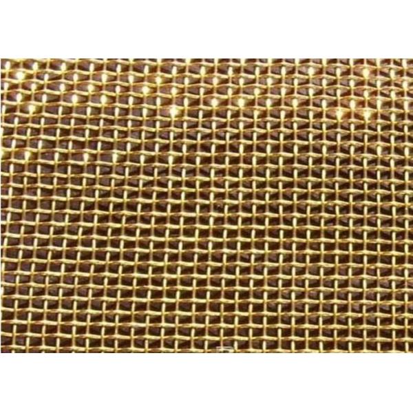 Decorative Brass Mesh Screen Square Hole Crimped Brass Metal Mesh