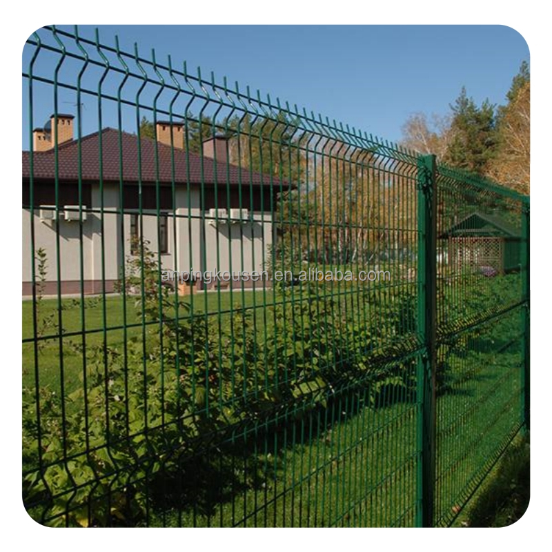 Outdoor Metal Garden Fence with 3D Bending Curved Design and PVC Coated Material