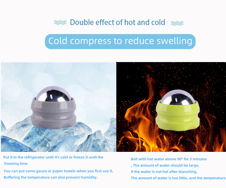 Skyringe Cold Roller Massage Ball Relief pain Easy Carry With Ice Gel