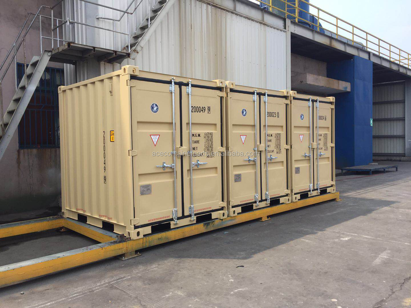 5 CBM Capacity Custom Color Mini Shipping Container Set with Logo 5ft to 10ft Steel and Corten Material