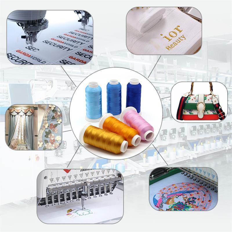 4000Y Embroidery Machine Threads 100% Polyester 120d/2 for in Low Shrinkage Embroidery
