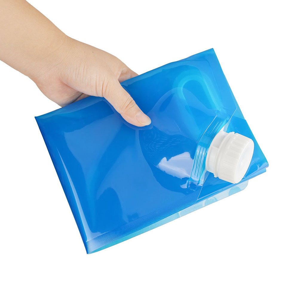 Custom Printed Logo Drink Spout Pouch Plastic Foldable Food Grade Stand Up Liquid Pouch With Handle