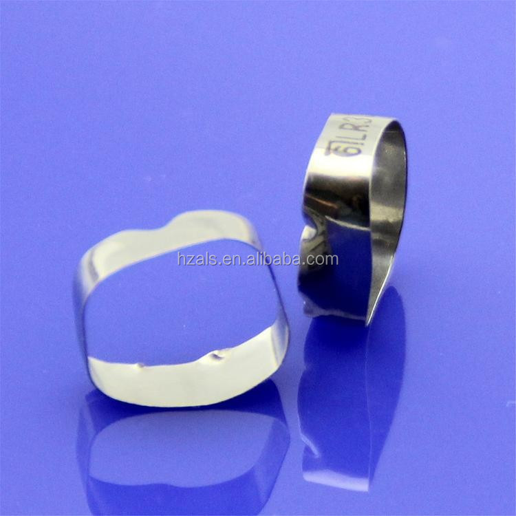 Plain Dental Orthodontic Molar Band With U1L1 Triple Tube M Series