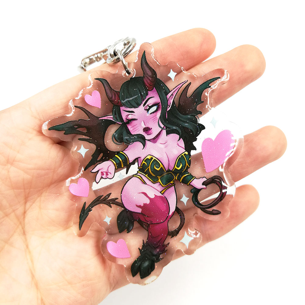 ROHS Certificate Acrylic Cute Cartoon Keychain No Deformation 20g-25g