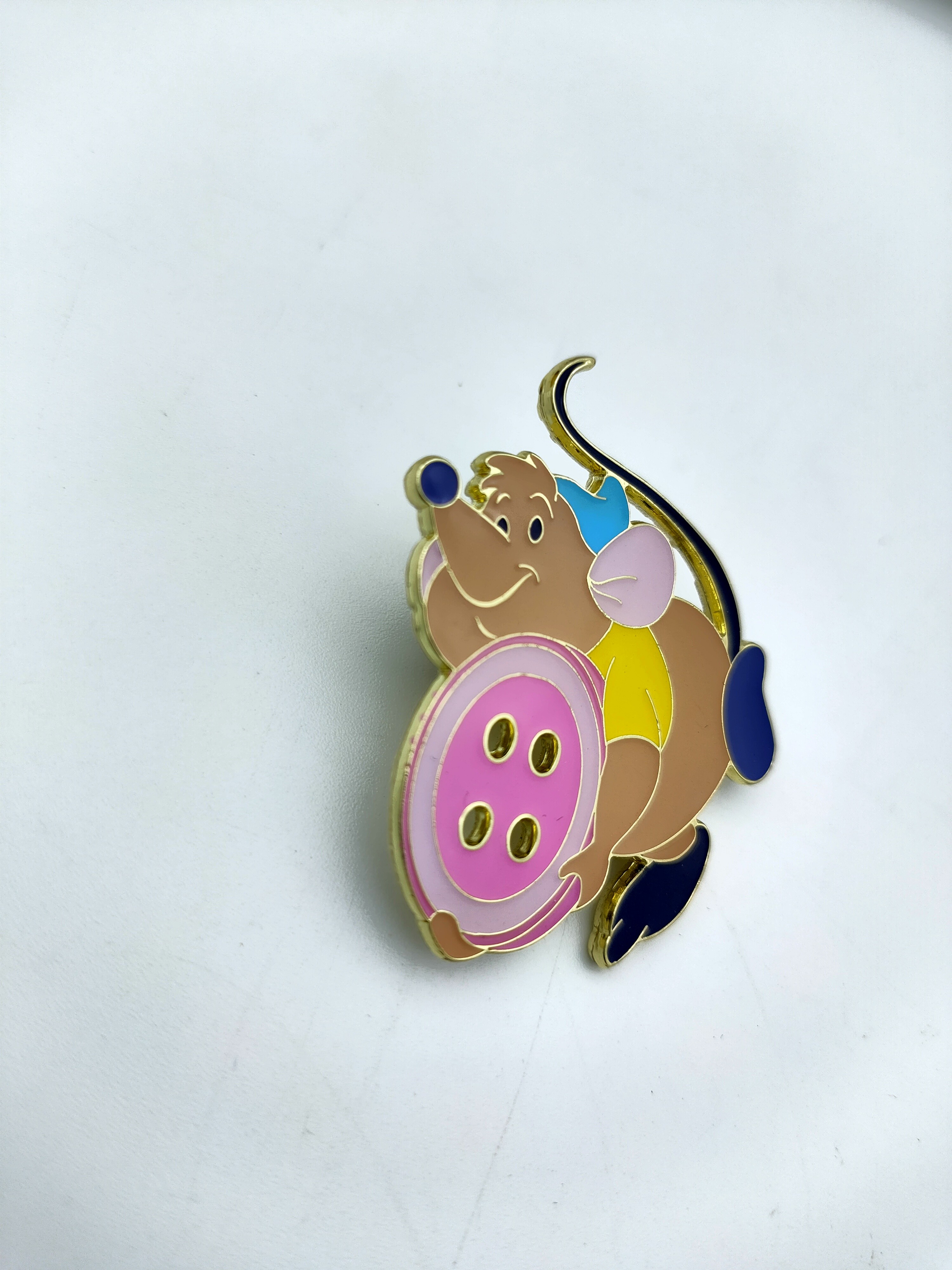 Diecast Metal Brooch Pin , Cinderella Anniversary Pin Colour Filling