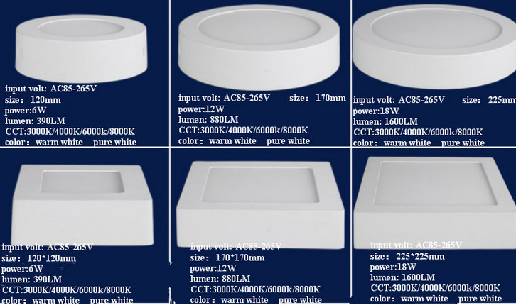 Bright Surface Mounted Led Downlight Led Rechargeable Emergency Light Indoor