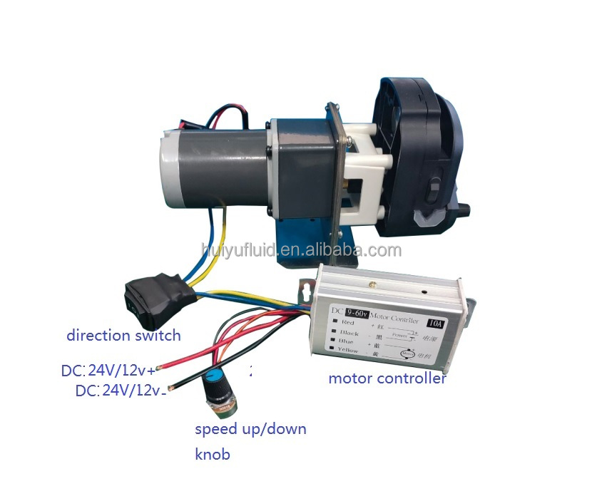 Dc Motor Speed Adjustable Peristaltic Pump Oem With YZ15 Pump Head
