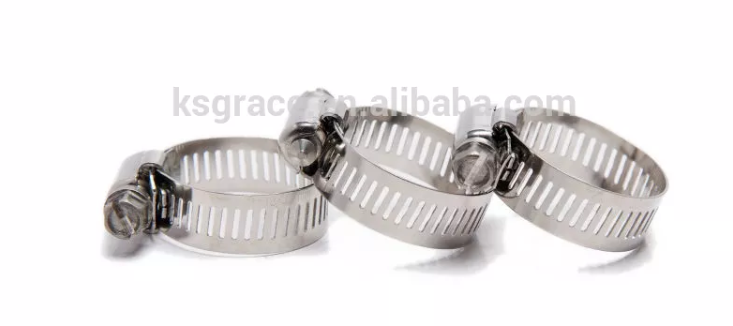 Heavy Duty Pipe Fitting Type Hose Clamp Stainless Steel Hot Hose Worm Clamp