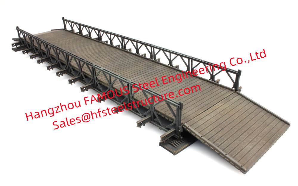 Modular Military Bailey Bridge , Army Surplus Bridges Emergency Rescue Steel Structure Construction