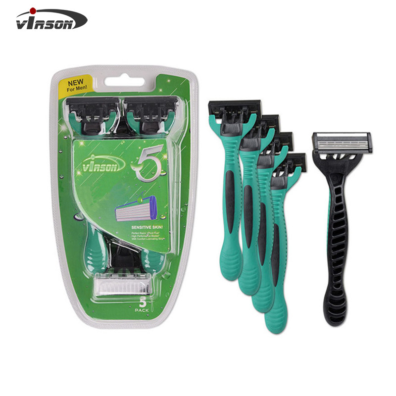 6 Blades Disposable Facial Razor Women with Razor Head Cover