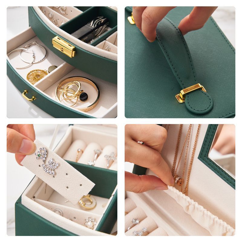 China Factory Wholesale Affordable Price Luxury Jewelry Set Box, PU Leather Display Box, Ring/Necklace Storage Box