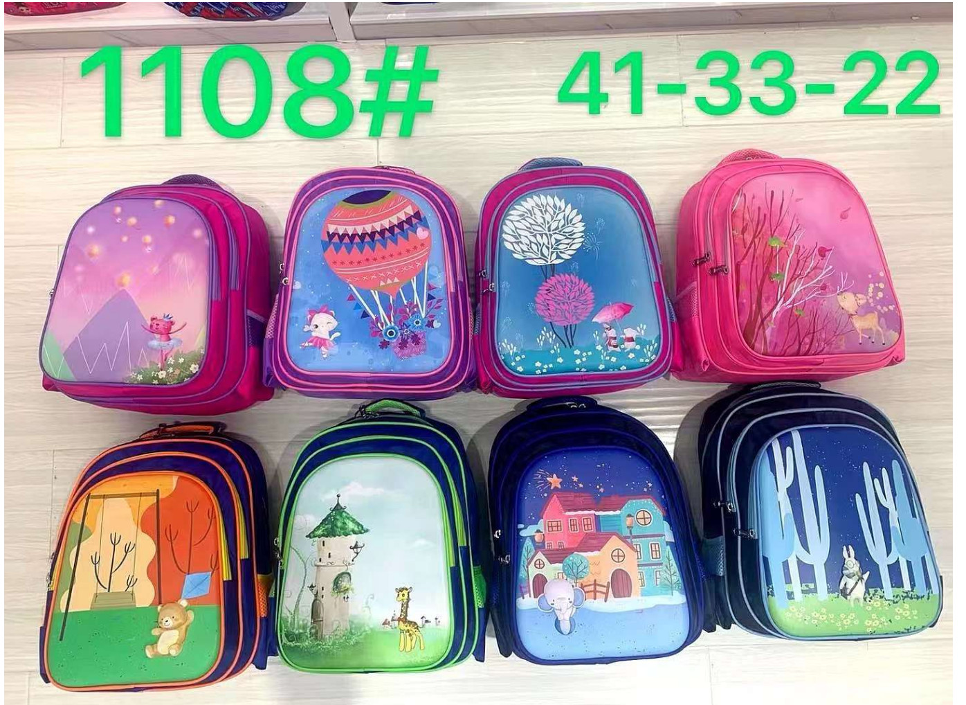 Wholesale Customized New Brand Cartoon Printed Pattern Kids Bag Cute Children'S Trolley School Bag For Girls