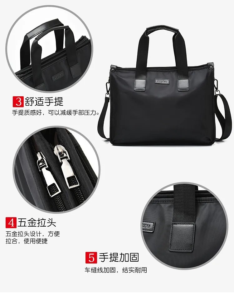 Office Best Briefcase Custom Logo For 14 / 18 / 22 Inch Hp Male Laptop Messenger Sling Bag For Men