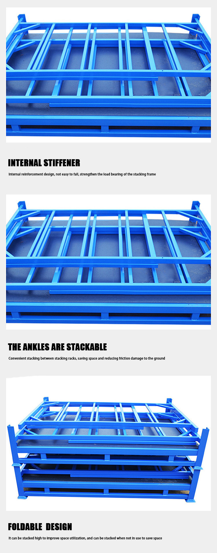 Powder Coating Warehouse Stacking Racks Capacity 500-3000kg Per Layer Stroage