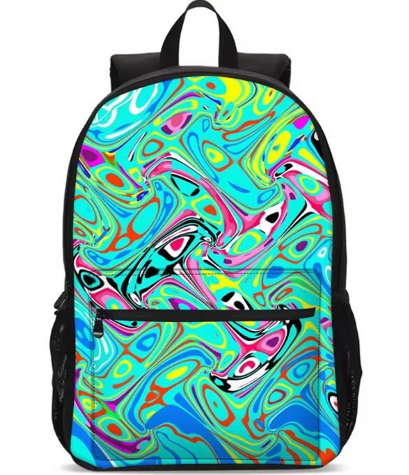 Large Capacity Waterproof Custom Printed Backpacks School For Teenagers