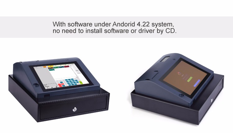 Bimi ECR-0001 POS Terminal Cash Register 9.7 Inch Touch Screen and U-Disk*2 Interface