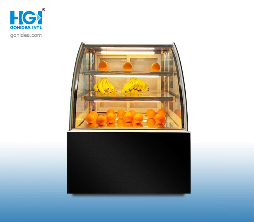 Big Capacity Commercial Cake Showcase Glass Cooler Bakery Display Cabinet Showcase Hcs-18f