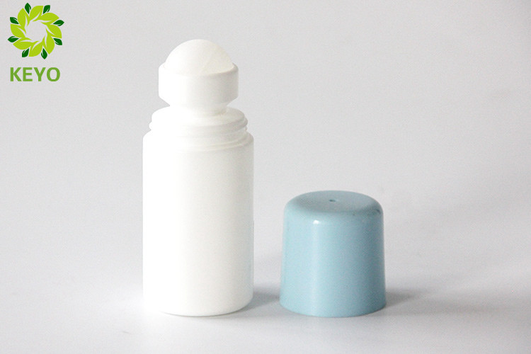 Round Plastic Roll On Deodorant Bottles 60g For Antiperspirant / Sun Block