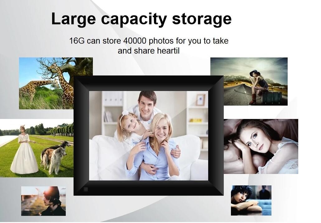 10 inch WiFi Digital Frame IPS Touch Screen 1080P Photo Frame, 16GB Large Memory Share Moments Instantly via Mobile APP