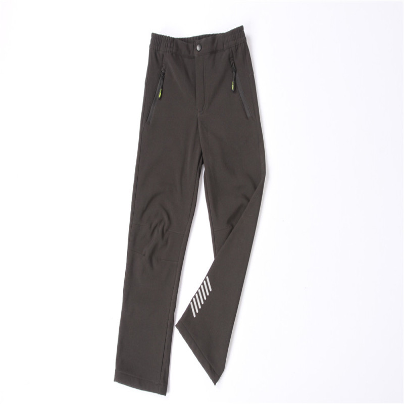 Black Kids Softshell Pants 92% polyester 8% elastic Children's Winter Clothes
