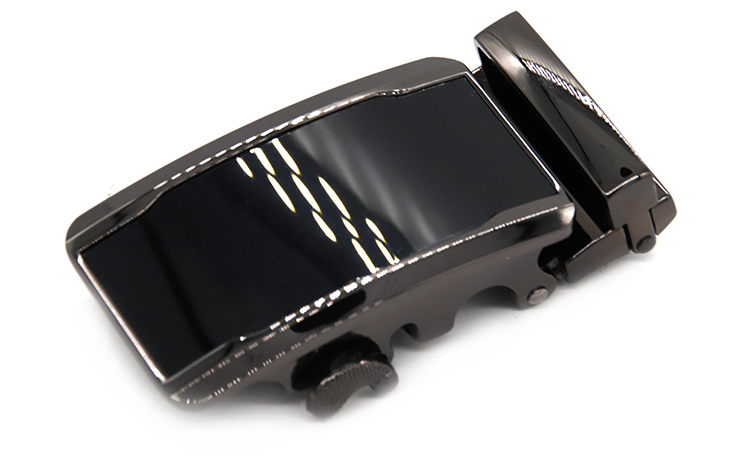 Black Custom Metal Belt Buckle , Zinc Alloy Auto Lock Belt Buckle
