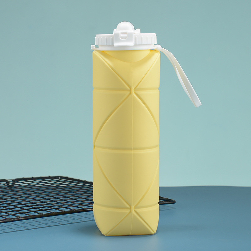 Silicone Collapsible Water Bottles Pop Its Water Bottle For Toddlers Camping Cup With Carabiner