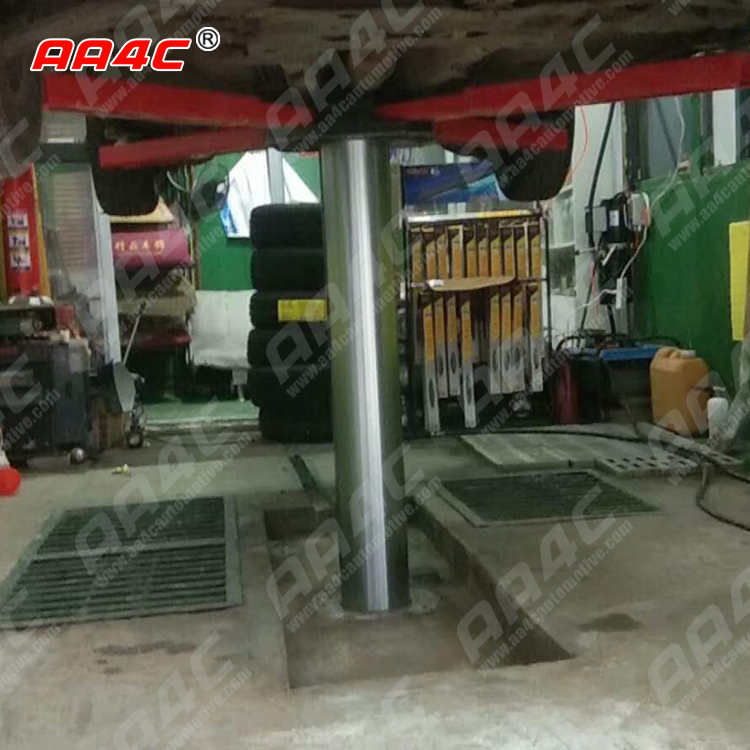 AA4C inground 2 post lift inground two post car lift pit installed 2 post auto hoist