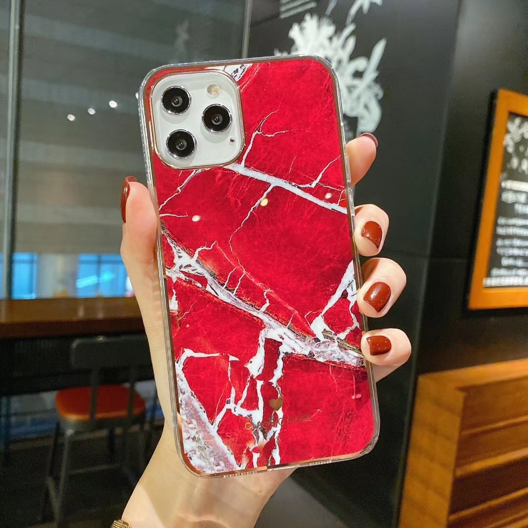 BiDa Marble Phone Case Shock Free Classic Gold Foil Protective Case For Iphone 11 Pro