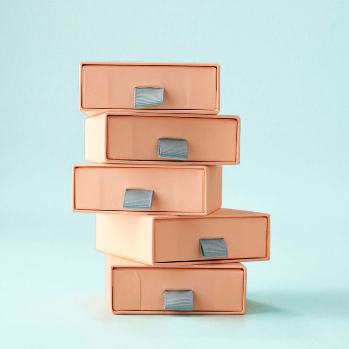 Paperboard Pink Jewelry Gift Boxes Personalized Color