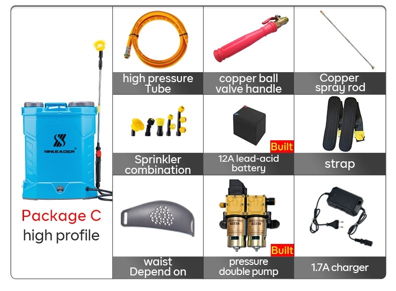 Double Pump Agricultural Pump Sprayer 20L Knapsack Boom Sprayer