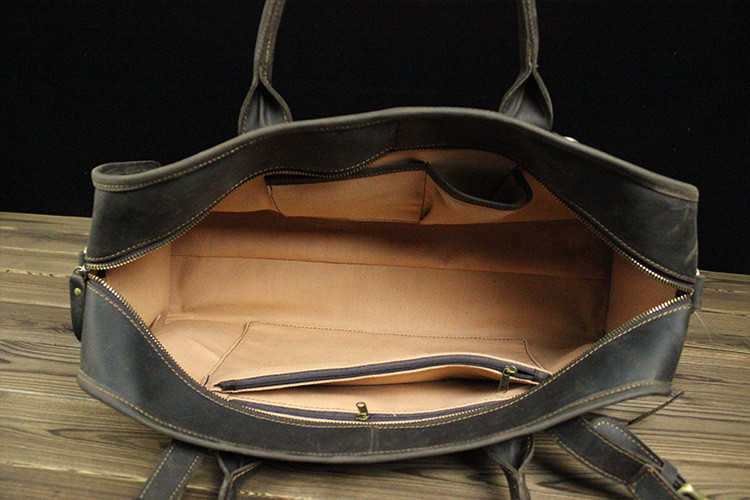 Real Leather Duffel Bags Crazy Horse Leather Luggage Bag for Travel LB02