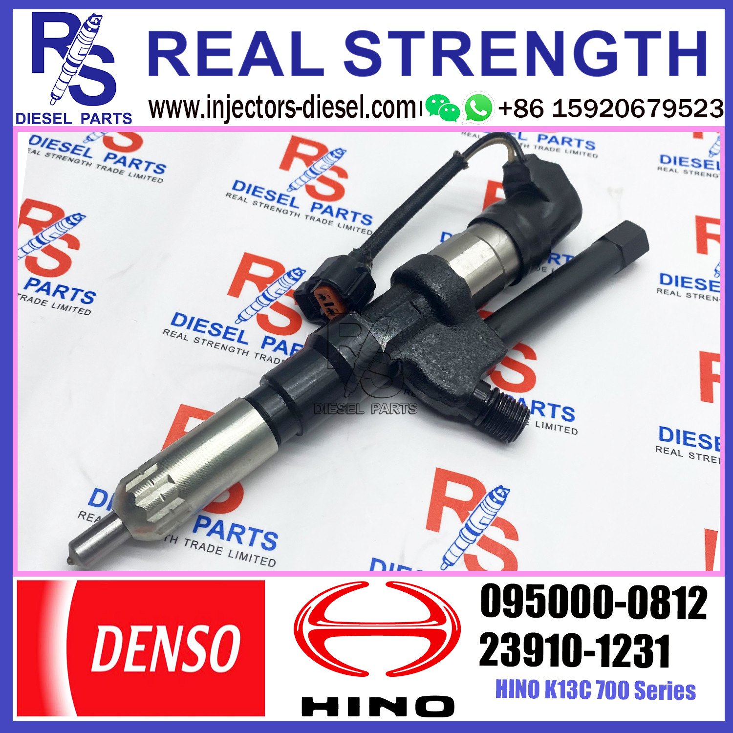 Common Rail Fuel Injector 095000-0810 095000-0812 For HINO K13C 700 Series 23910-1231 23910-1231C