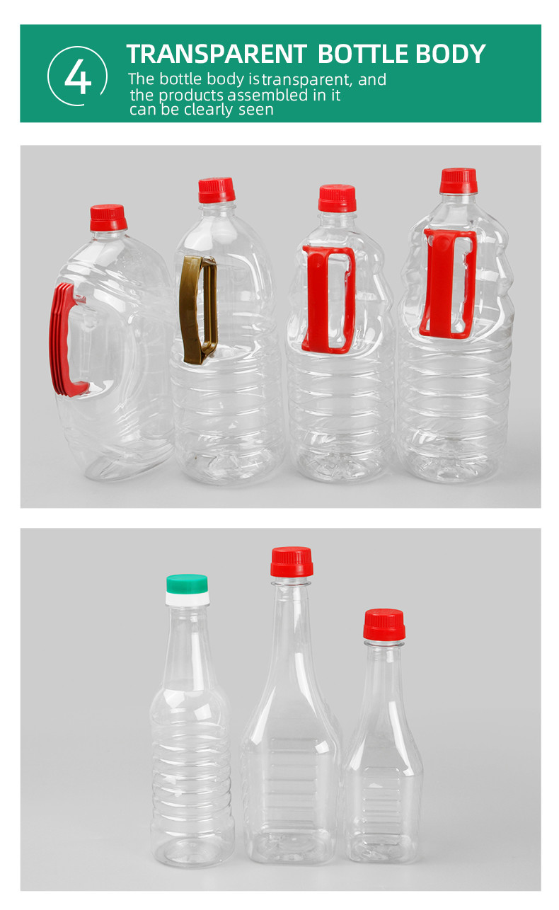 380ml 500ml 760ml Plastic Condiment Bottles Empty Square Edible Oil Bottle