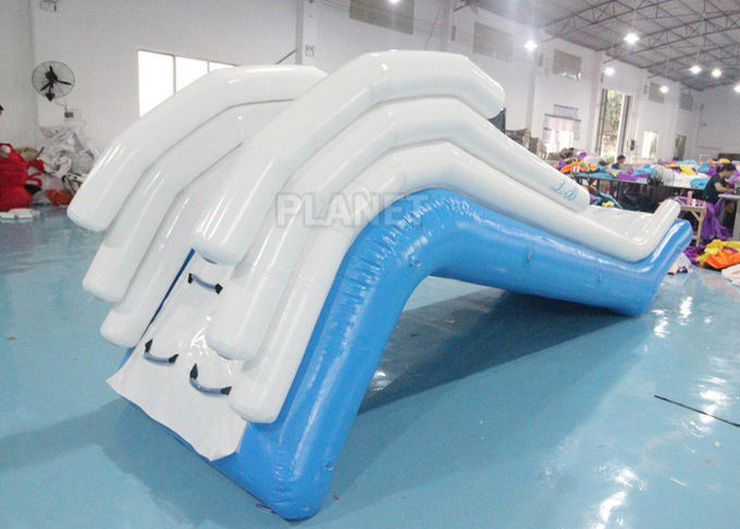 Large Floating Boat Yacht Water Lake Inflatable Dock Slide Sea Yacht Slide For Adult
