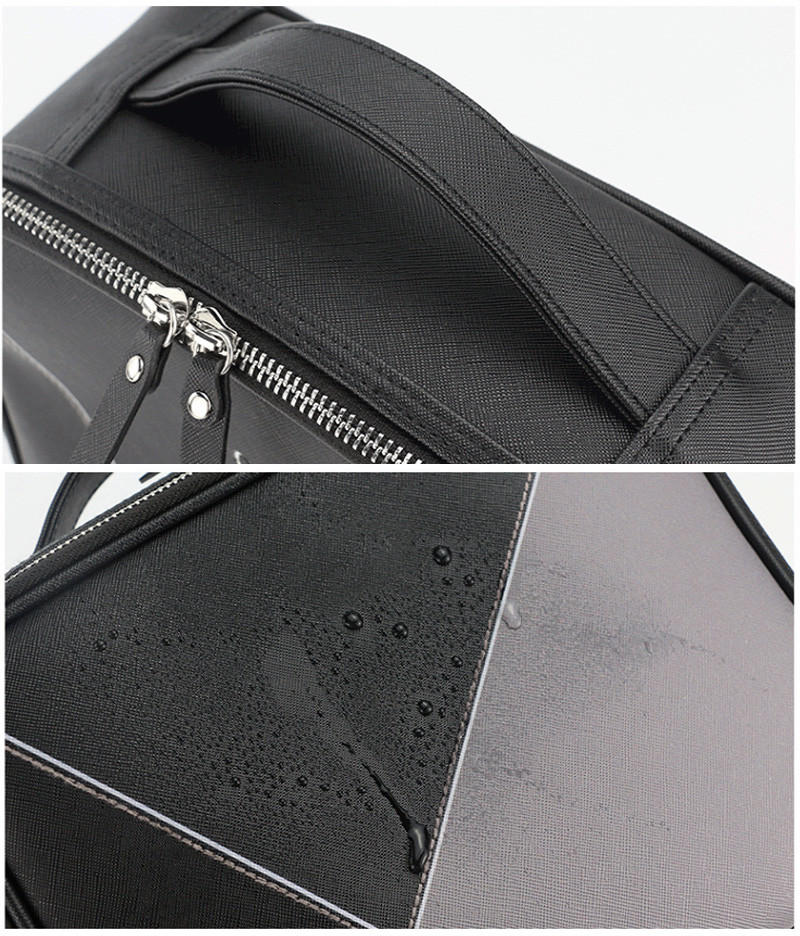 Water Repellent Double Zipper Women PU Makeup Bag Case