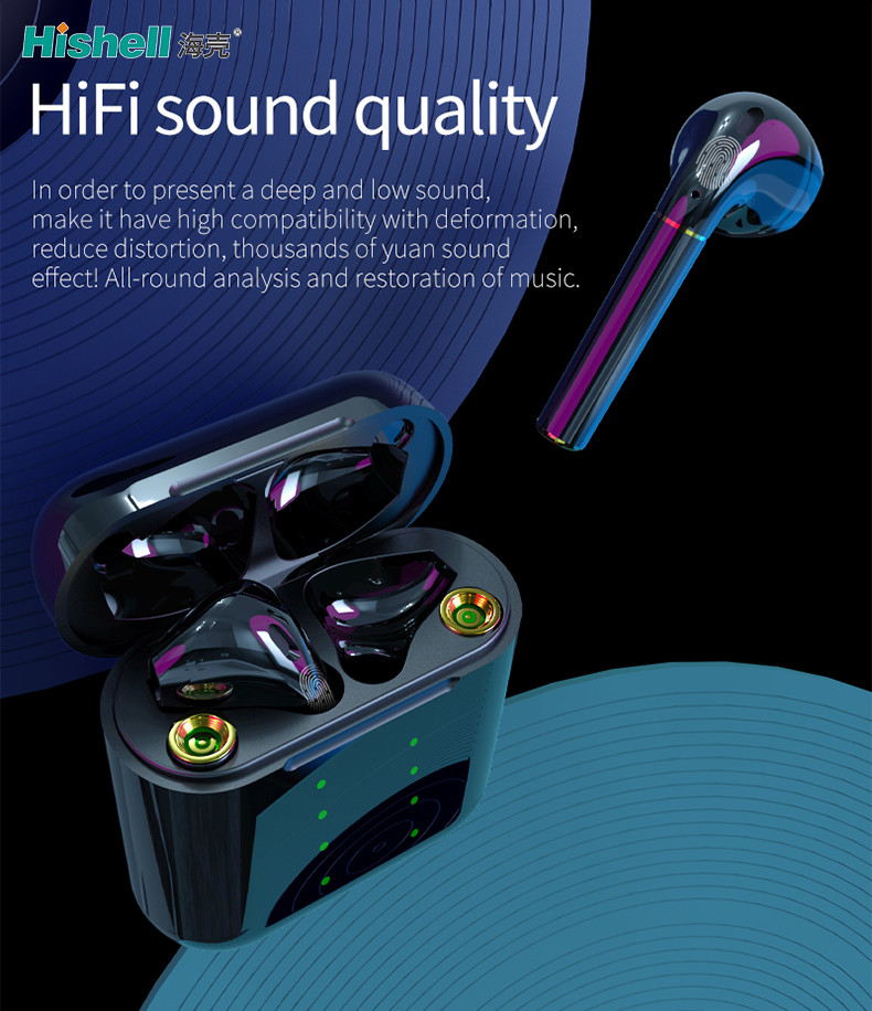 Black White TWS True Wireless Stereo Earbuds Waterproof 500mAh F68