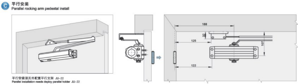 80kg Door Soft Close Door Closer with Heavy Duty Hydraulic System Sliver/Customized